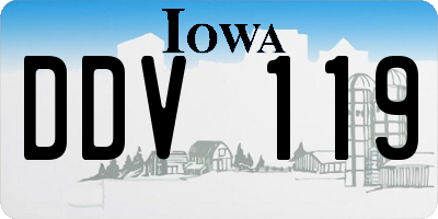 IA license plate DDV119