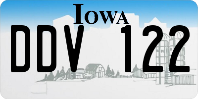 IA license plate DDV122