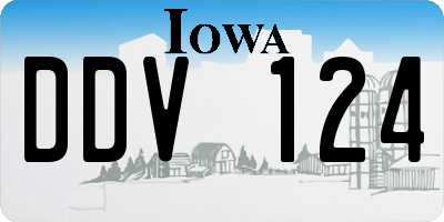 IA license plate DDV124