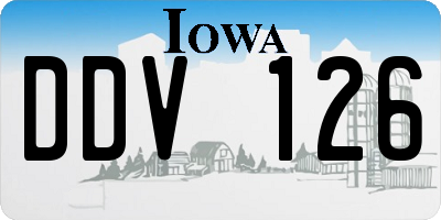 IA license plate DDV126