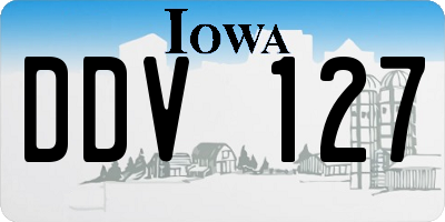 IA license plate DDV127