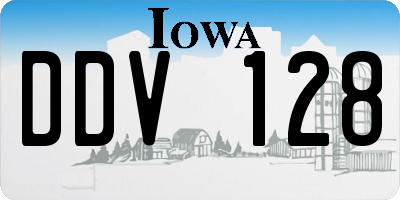 IA license plate DDV128