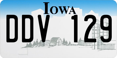 IA license plate DDV129