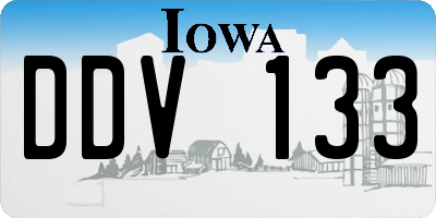 IA license plate DDV133