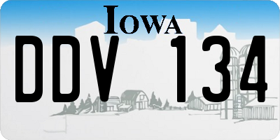 IA license plate DDV134