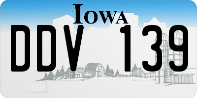 IA license plate DDV139
