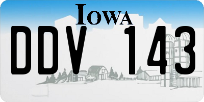 IA license plate DDV143