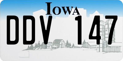 IA license plate DDV147