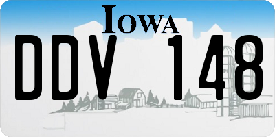 IA license plate DDV148