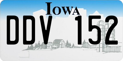 IA license plate DDV152