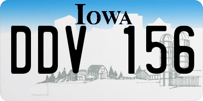 IA license plate DDV156