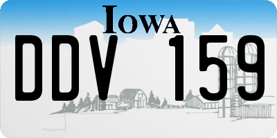 IA license plate DDV159