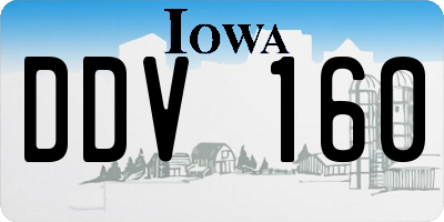 IA license plate DDV160