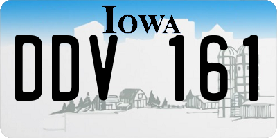 IA license plate DDV161