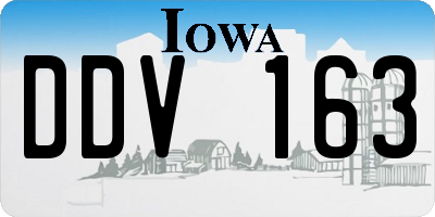 IA license plate DDV163