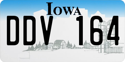IA license plate DDV164
