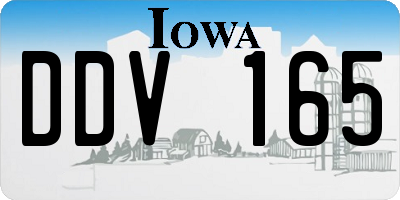 IA license plate DDV165