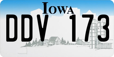 IA license plate DDV173