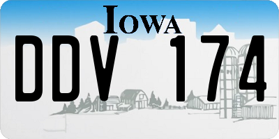 IA license plate DDV174