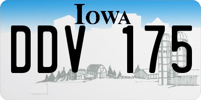IA license plate DDV175