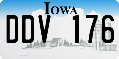 IA license plate DDV176