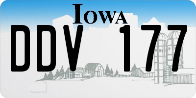 IA license plate DDV177