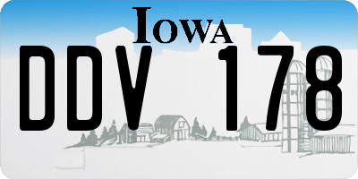 IA license plate DDV178