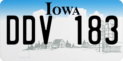 IA license plate DDV183
