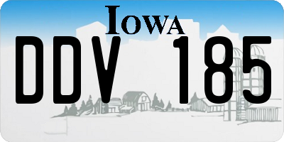 IA license plate DDV185
