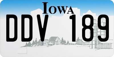 IA license plate DDV189