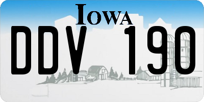 IA license plate DDV190