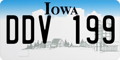 IA license plate DDV199