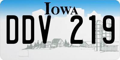 IA license plate DDV219