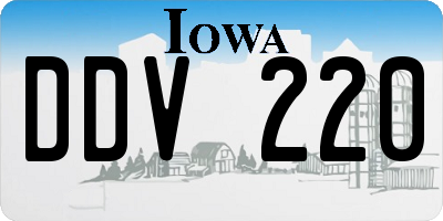IA license plate DDV220