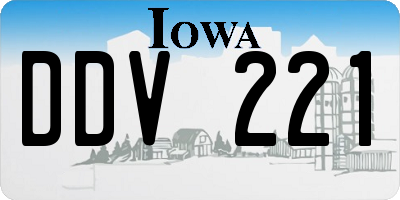 IA license plate DDV221