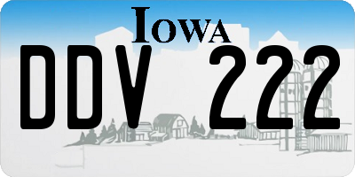 IA license plate DDV222