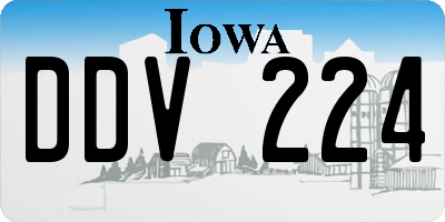 IA license plate DDV224