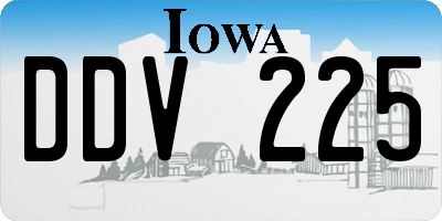 IA license plate DDV225