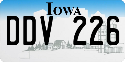 IA license plate DDV226