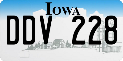 IA license plate DDV228