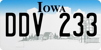 IA license plate DDV233