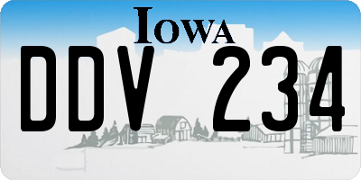 IA license plate DDV234