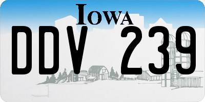 IA license plate DDV239
