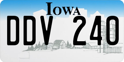 IA license plate DDV240