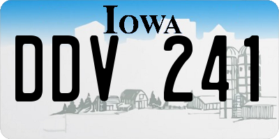 IA license plate DDV241