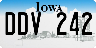 IA license plate DDV242