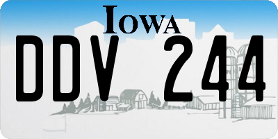 IA license plate DDV244