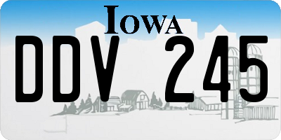 IA license plate DDV245