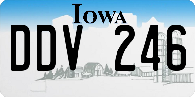 IA license plate DDV246