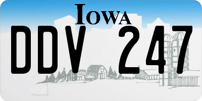 IA license plate DDV247